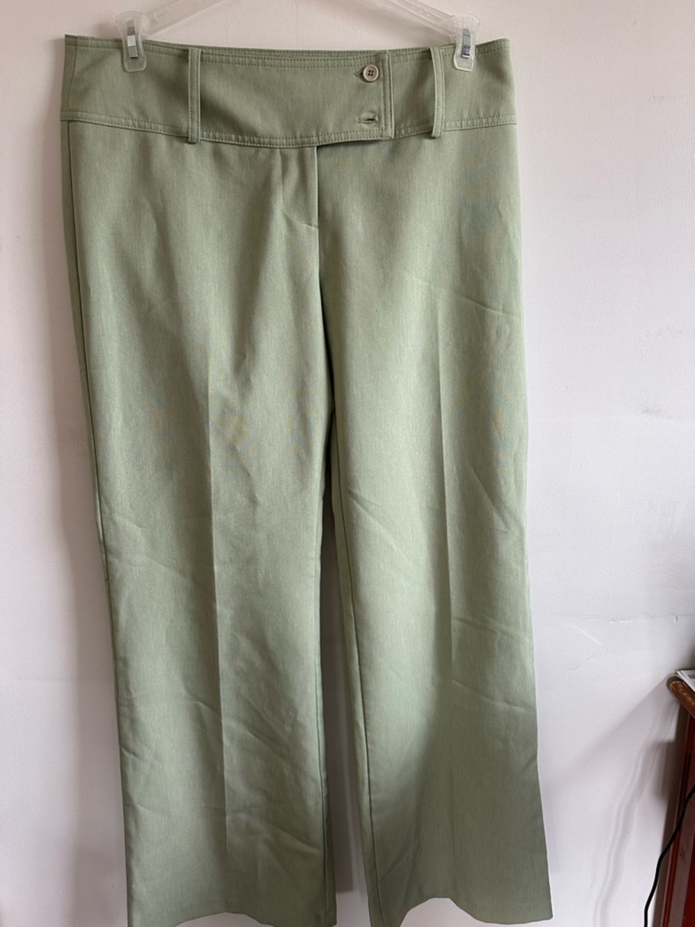 La Belle Sage Green Pants with Clean Waistband